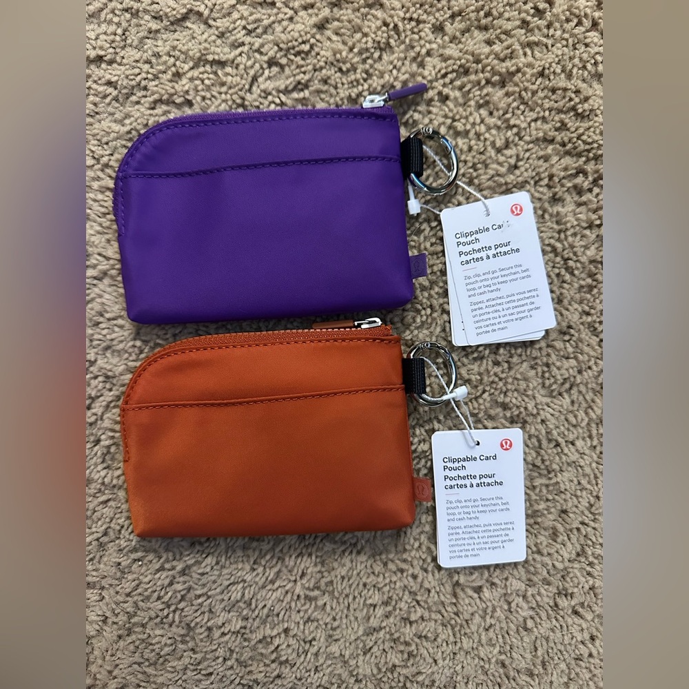 RARE! 2 Lululemon Clippable Card Pouches. - Picture 3 of 5